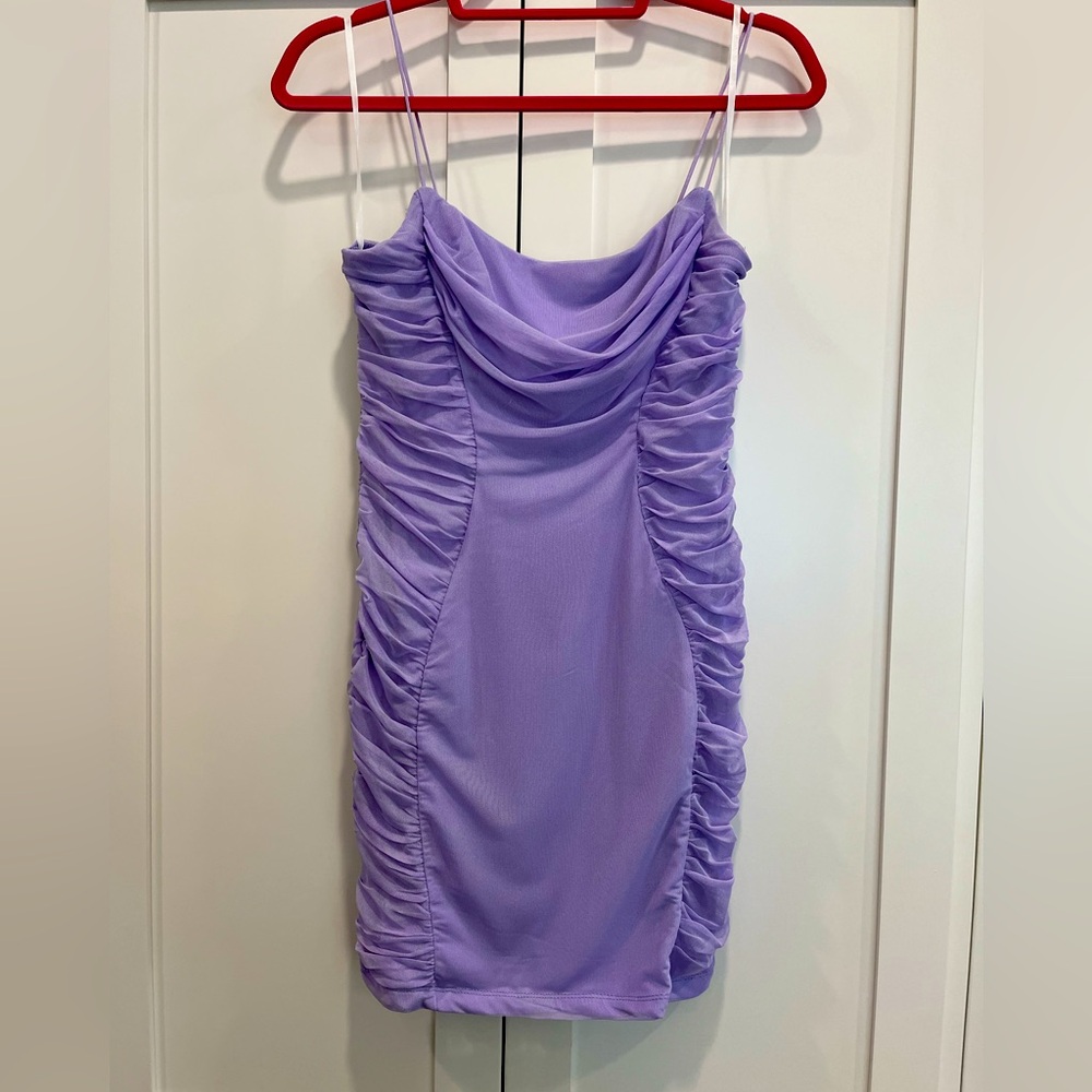 Size 8-Princess Polly Mini Bodycon Dress-Purple